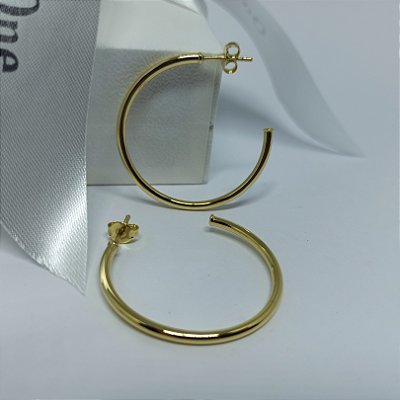 Brinco Argola de Prata Vermeil.