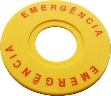 P20-IDEM IDENTIFICADOR DE EMERGÊNCIA PARA BOTÃO 22MM DIÂMETRO 60MM AMARELO I20300 METALTEX