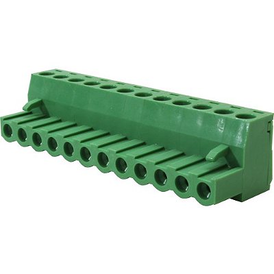 BR8F1-12 BORNE PLUGUE PARA CABO 12 VIAS PASSO 5,08MM VERDE METALTEX