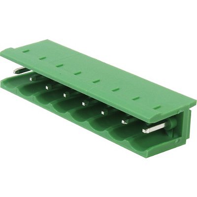 BR8MN1-08 BORNE RECEPTÁCULO PARA PCI 8 VIAS 90 GRAUS PASSO 5,08MM LATERAL ABERTA VERDE METALTEX