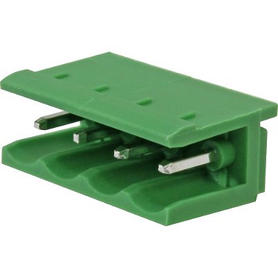 BR8MN1-04 BORNE RECEPTÁCULO PARA PCI 4 VIAS 90 GRAUS PASSO 5,08MM LATERAL ABERTA VERDE METALTEX