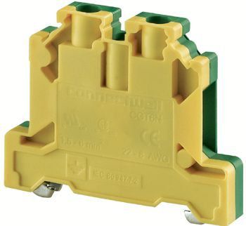 CGT6N CONECTOR (BORNE) TERRA 6MM² PARA TRILHO DIN 35 CONNECTWELL