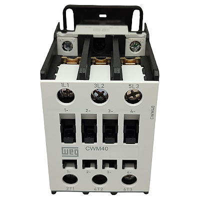 CWM40-00-30D23 CONTATOR TRIPOLAR 3NA 40A 220V 50/60HZ 10045504 WEG
