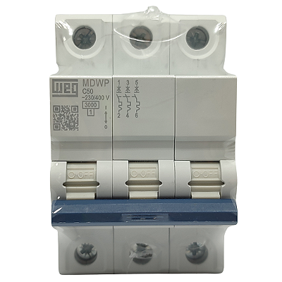 MDWP-C50-3 MINI DISJUNTOR CURVA C 3 PÓLOS 15265766 WEG