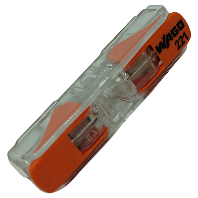 221-2411 CONECTOR DE ALAVANCA EMENDA INLINE 1 VIA 4MM WAGO