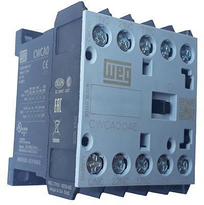 CWCA0-04-00C03 MINICONTATOR TRIPOLAR AUXILIAR 24VDC/VCC 4 NF 12486873 WEG
