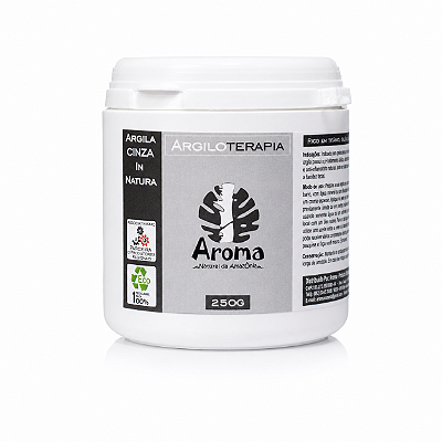 ARGILA CINZA EM PÓ PURA IN NATURA - Pele c/ Acne / Clareador de Manchas / Detox Natural - 250G - CÓD: 2101