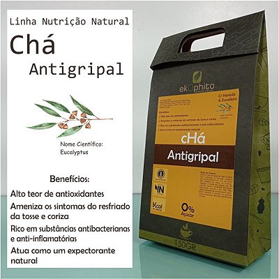 CHÁ ANTIGRIPAL IN NATURA - Sem Açúcar / Sem Glúten / Desidratado - 150G - Cód: 1017