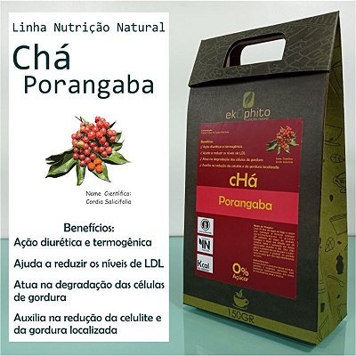 CHÁ PORANGABA IN NATURA - Sem Açúcar / Sem Glúten / Desidratado - 150G - Cód: 1025