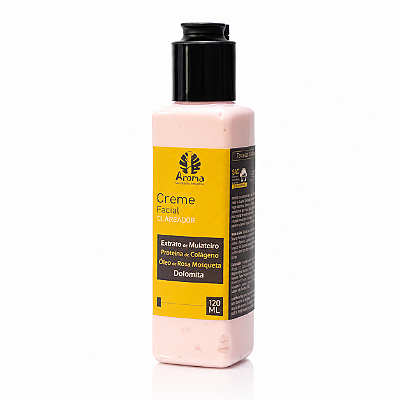 CREME FACIAL DE MULATEIRO - C/ Extrato de Mulateiro / Dolomita / Óleo Rosa Mosqueta - Pele c/ Manchas e Rugas - 120ml - CÓD: 0714