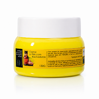 CREME MANTEIGA HIDRATANTE P/ PÉS - Rachaduras - Pele Ressecada / Óleo Vegetal de Castanha do Brasil / Manteiga Cupuaçu - 130G - CÓD: 0715