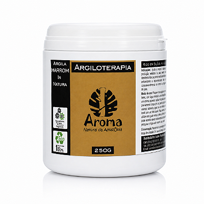 ARGILA MARROM EM PÓ PURA IN NATURA - Rico em Titânio / Detox Orgânico / Na Produção de Colágeno / Na reposição de Minerais - 250G - CÓD: 2142