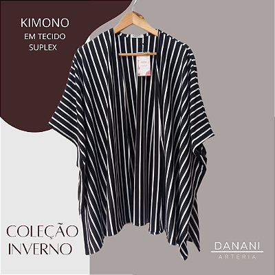 Kimono Londres inverno listras