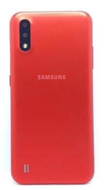 TAMPA TRASEIRA A01 VERMELHO - com lente e botão externo