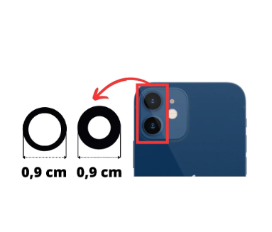KIT C / 2 LENTE CÂMERA TRASEIRA IPHONE 11 (PAR)