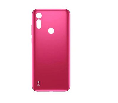 TAMPA TRASEIRA MOTO E6I ROSA com botões laterais