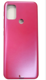 TAMPRA TRASEIRA MOTO G20 ROSA COM BOTÃO LATERAL