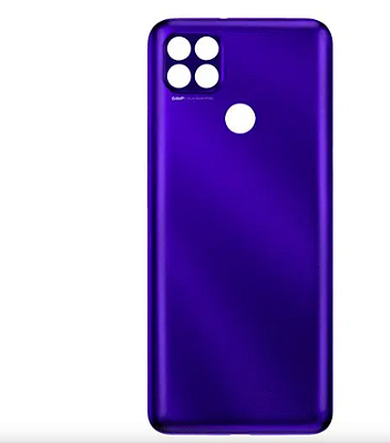 TAMPA TRASEIRA MOTO G9 POWER ROXO COM BOTÃO EXTERNO