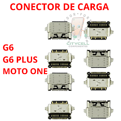 KIT C/ 10 PEÇAS CONECTOR DE CARGA TIPO C G6 PLUS MOTO ONE XT1925 XT1926