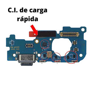 PLACA DE CARGA COM MICROFONE A33 5G  A336B CI TURBO