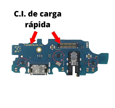 PLACA CONECTOR DE CARGA A14 5G (versão B e P ) A14 5g (a146p) -  A14 5g (a146b) / M14 5g (m146b) TURBO
