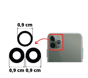 KIT C/ 3 LENTES IPHONE 11 PRO / 11 PRO MAX