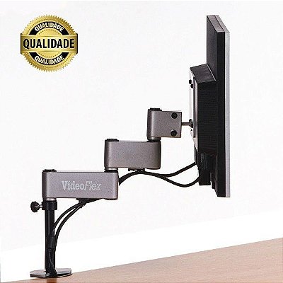 Suporte para Monitor VídeoFlex Mecânico LCD Grampo Morsa