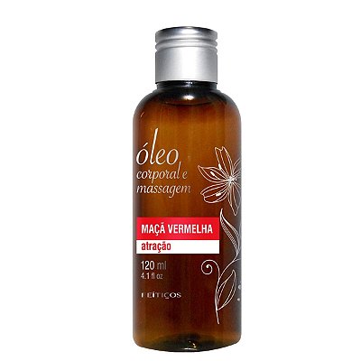 ÓLEO DE MASSAGEM CORPORAL 120ML - Maça vermelha