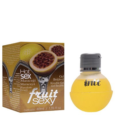 Fruit Sexy Gel Comestível com efeito hot - sabor maracujá 40Ml Intt