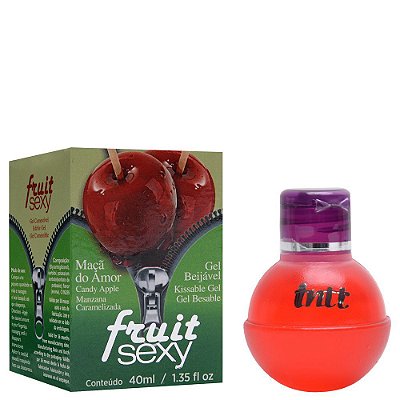 Fruit Sexy Gel Comestível com efeito hot  - SABOR MAÇÃ DO AMOR 40Ml Intt