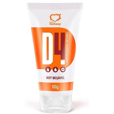 D4 GEL LUBRIFICANTE FUNCIONAL BEIJÁVEL 60G - HOT