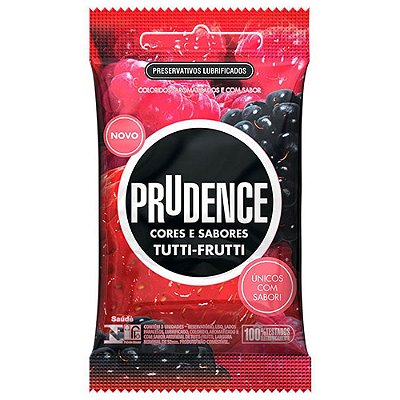 Preservativo Prudence Cores e Sabores Tutti-Frutti