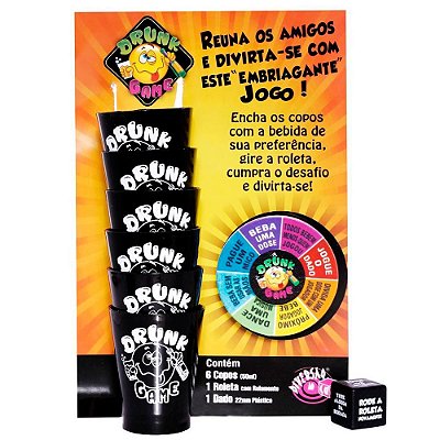 JOGO ERÓTICO DRUNK GAME COM COPOS DIVERSÃO AO CUBO - DG-01