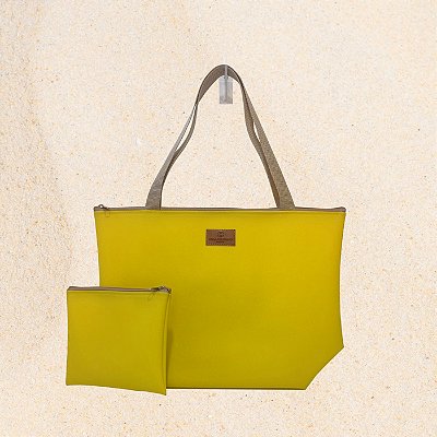 Bolsa Feminina em Silicone Amarelo