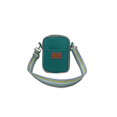 Bolsa Tiracolo Pequena em Silicone Turquesa
