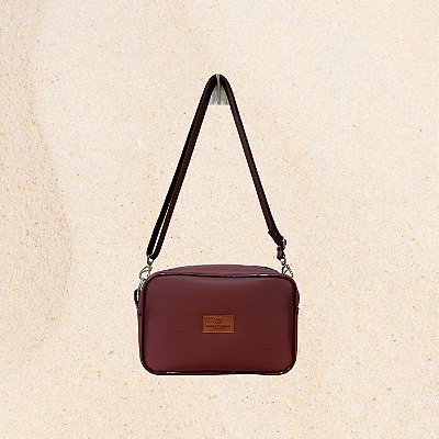 Bolsa Tiracolo Média em Silicone Bordô