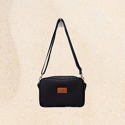 Bolsa Tiracolo Média em Silicone Preta