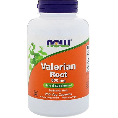 Valeriana 500mg Now Foods Importada dos EUA Original 250 Cápsulas Para 8 Meses