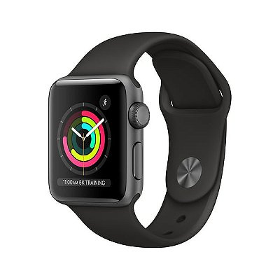 Apple Watch Series 3 - GPS - Space Gray - 38mm - Pulseira Preta