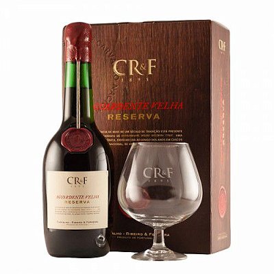 Kit Aguardente Vinílica CR&F Velha Reserva + Copo