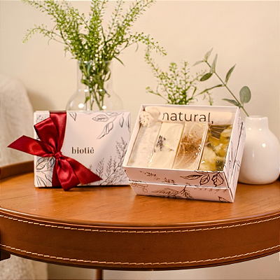 Kit especial sabonetes + ecobag | com caixa de presente Biotiê