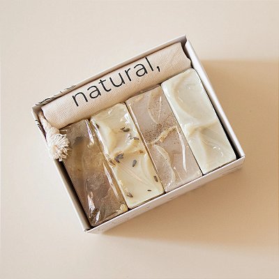 Kit Especial Sabonetes + Ecobag | com caixa de presente Biotiê