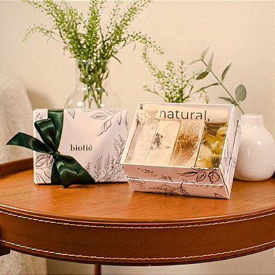 Kit especial sabonetes + ecobag | com caixa de presente Biotiê