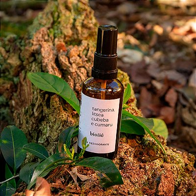 desodorante natural em spray | tangerina, litsea cubeba e cumaru (50 ml)