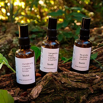 Kit trio desodorantes naturais em spray