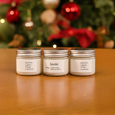 kit trio hidratante mãos | alecrim, capim limão e menta (30 g)