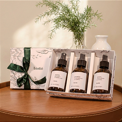 Kit trio spray aromaterapia | calma, energia e foco