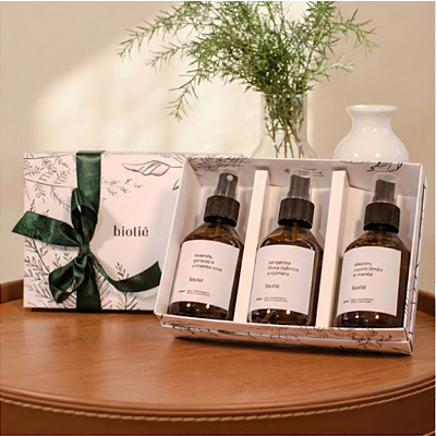 Kit trio spray aromaterapia | calma, energia e foco