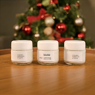 kit trio hidratante pés | alecrim, capim limão e menta (60 g)