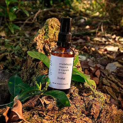 desodorante natural em spray | melaleuca, menta e capim limão (50 ml)